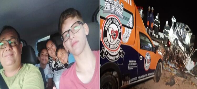 Chapada: Família inteira morre em grave acidente envolvendo carro e carreta no município de Milagres