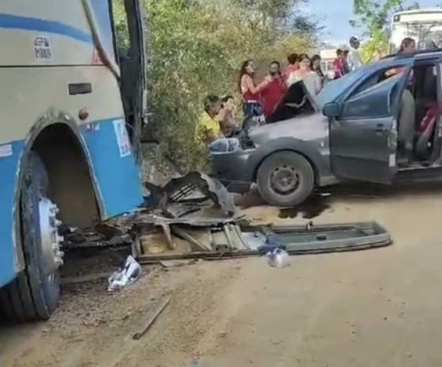 BAHIA/Colisão entre ônibus da Novo Horizonte e carro deixa feridos em Conquista