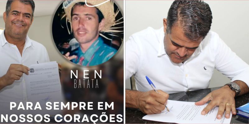 Chapada: Prefeito de Piatã homenageia ‘Nem Batata’ com mudança de nome de praça de eventos