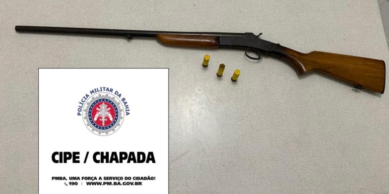 Chapada: Suspeito morre durante confronto e espingarda é apreendida por policiais da Cipe no centro de Ipupiara