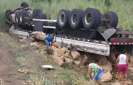 CHAPADA: Caminhoneiro morre após veículo tombar na BA-142 em Andaraí