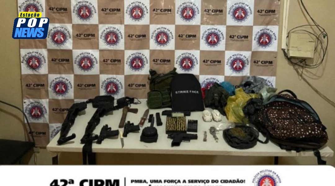 Chapada:Polícia Militar apreende armas de fogo, munições e drogas na BR 242