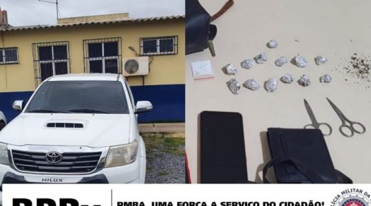 Chapada: Polícia Rodoviária Estadual prende indivíduo por tráfico de drogas na BA-052