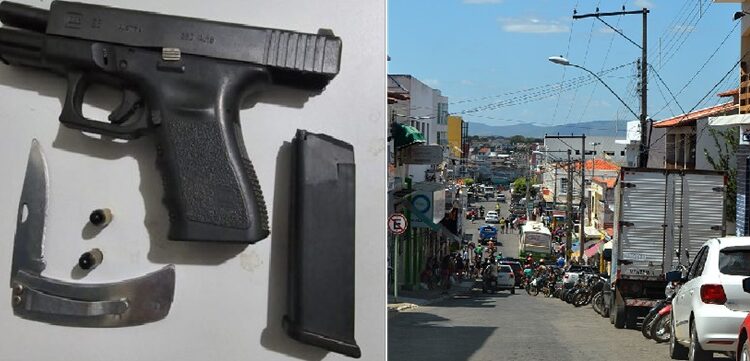 Chapada: Polícia apreende canivete, pistola e munições após denúncia de disparos de arma de fogo em Livramento de Nossa Senhora